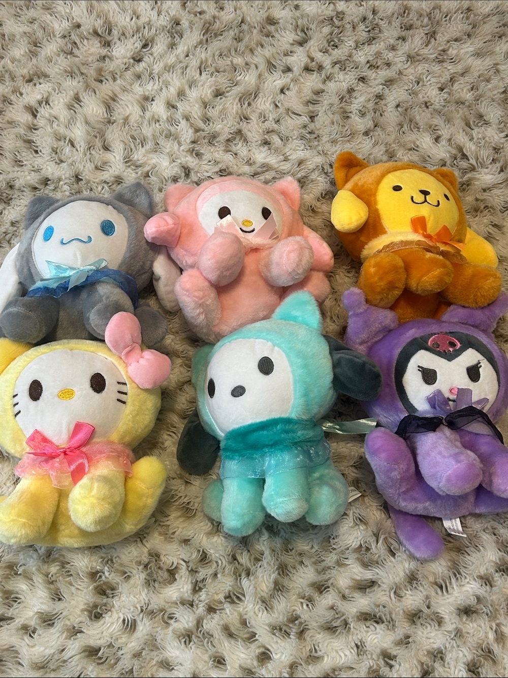 Sanrio set Hello Kitty, Pom Pom, My Melody, Kuromi, cinnamon roll and Pochoco
